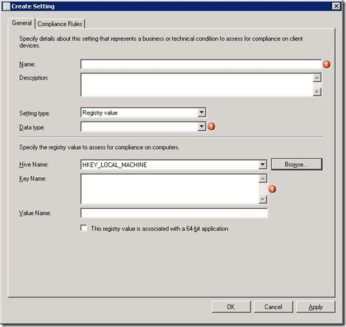 Configuration Item: Step5 - Create Setting