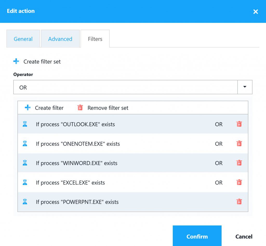 Check Microsoft 365 apps processes