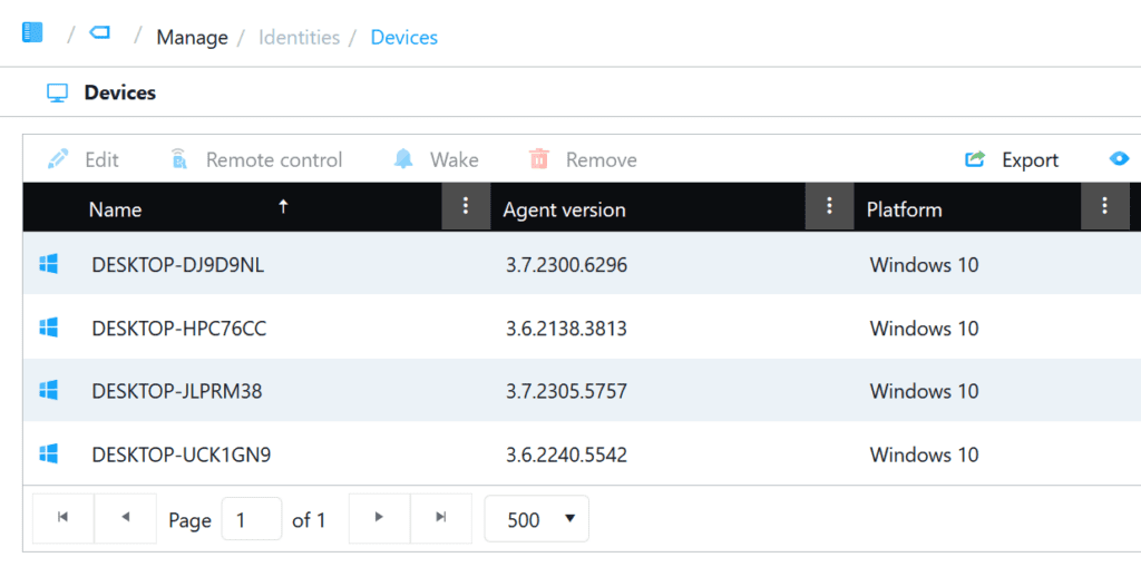 Application Workspace Agent - Devices