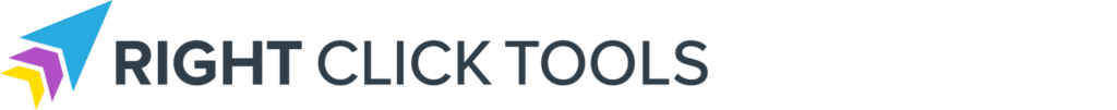 Right Click Tools logo in black font