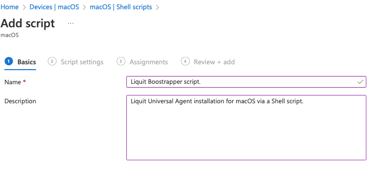 Enrolling macOS Machines in Microsoft Intune - Add Script in Intune