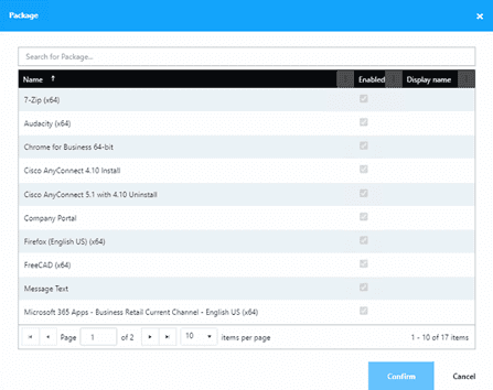 Liquit Deployments through Intune - add packages