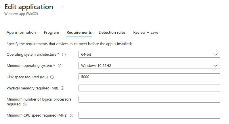 Application Installations on AVD Multi-Session Devices with Intune - specify requirements