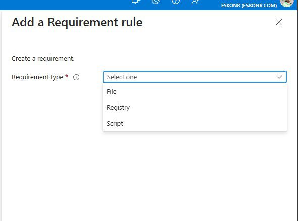 Application Installations on AVD Multi-Session Devices with Intune - add requirement rule