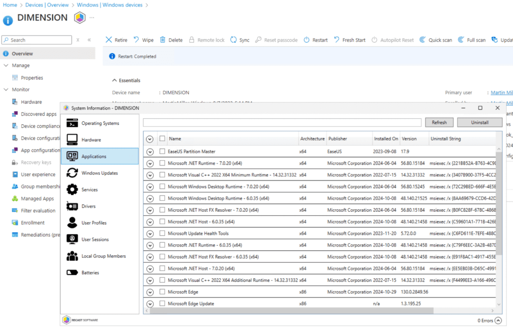 Right Click Tools Functional with Entra ID-Joined, Intune-Only Devices - System Information