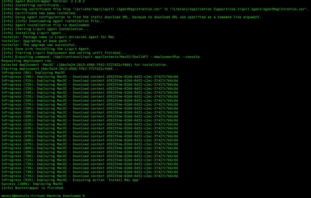 Application Workspace Universal Agent using the Bootstrapper - functional